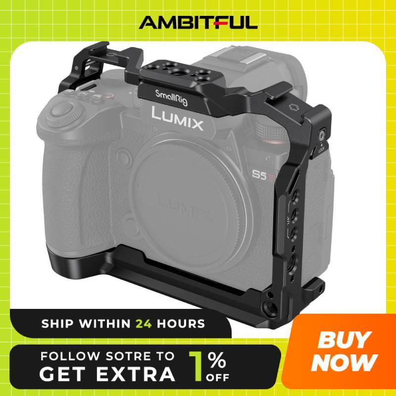 Smallrig Cage สําหรับ Panasonic LUMIX S5 II Full Cage Kit พร้อมราง NATO รองเท้าเย็น Mounts Arca-Swis