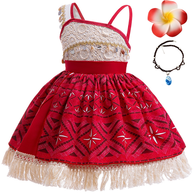 Moana 2 Moana คอสเพลย์ redge ชุดชายหาดสําหรับเด็กผู้หญิงชุดการแสดง