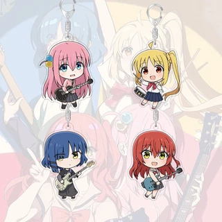 พวงกุญแจอะคริลิค Bocchi The Rock การ์ตูนน่ารักกระเป๋าตกแต่งกระเป๋านักเรียนจี้ขนาดเล็กของขวัญ Key Ring