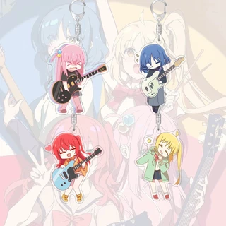 พวงกุญแจอะคริลิค Bocchi The Rock การ์ตูนน่ารักกระเป๋าตกแต่งกระเป๋านักเรียนจี้ขนาดเล็กของขวัญ Key Ring
