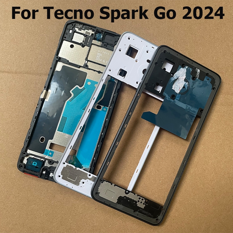 สําหรับ Tecno Spark Go 2024 ด้านหน้ากรอบกลาง Bezel แผ่นสมาร์ทโฟนเปลี่ยนอะไหล่ซ่อม