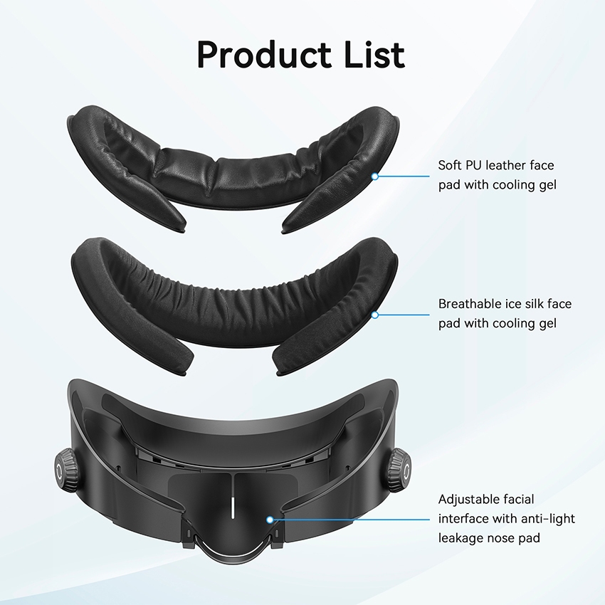 รุ่นล่าสุด Face Mack สําหรับ Meta Quest 3 Face Interface PU หนังโฟมเปลี่ยนผ้าไหมน้ําแข็งผ้า Pad VR แว่นตา Part