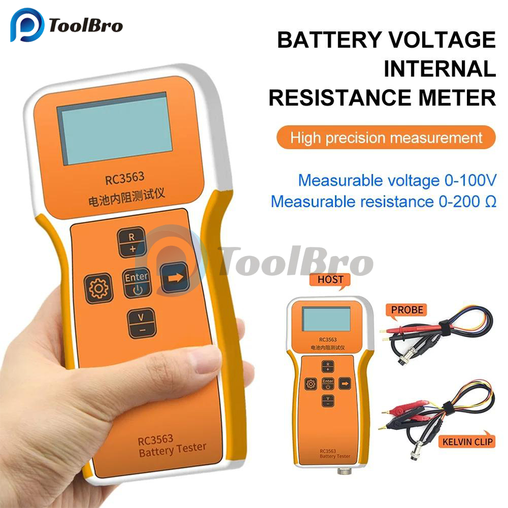 Rc3563 เครื่องทดสอบความต้านทานภายในแบตเตอรี่ โครเมี่ยมนิกเกิล AC สี่สาย