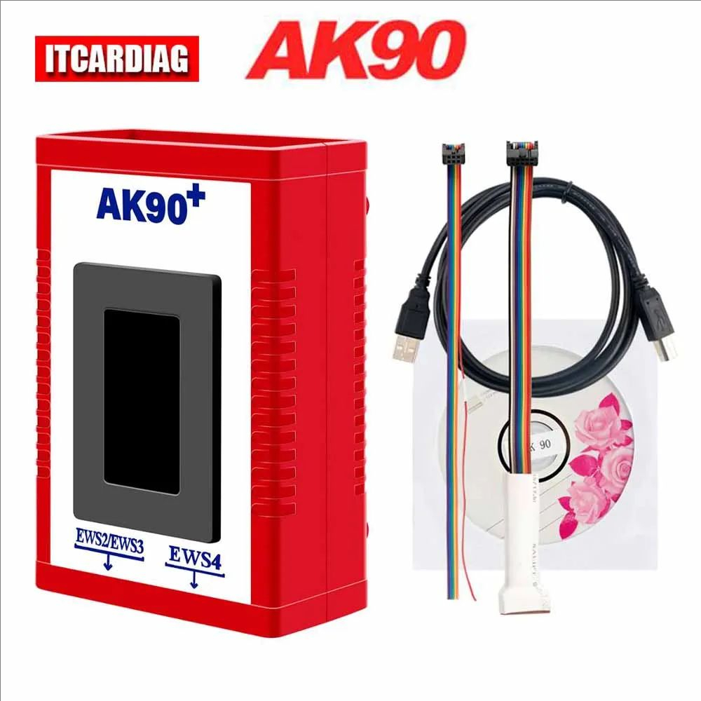 ล่าสุด V3.19 AK90 Auto Key Programmer AK90 + สําหรับ BMW EWS จาก 1995-2009 OBD2 สําเนากุญแจรถ