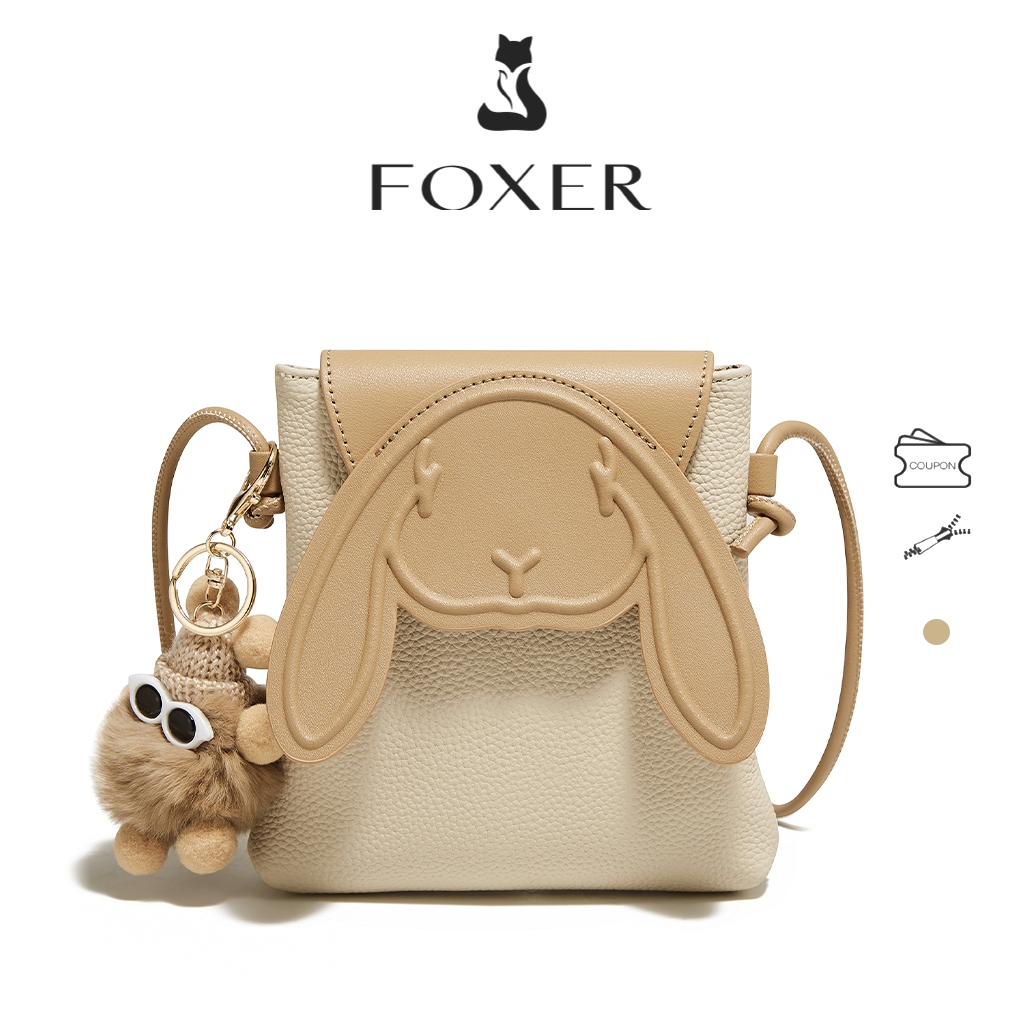 FOXER กระเป๋าถือกระเป๋าสะพายข้างผู้หญิงไหล่เดียว กระเป๋าแฟชั่นผู้หญิง เครื่องประดับน่ารัก