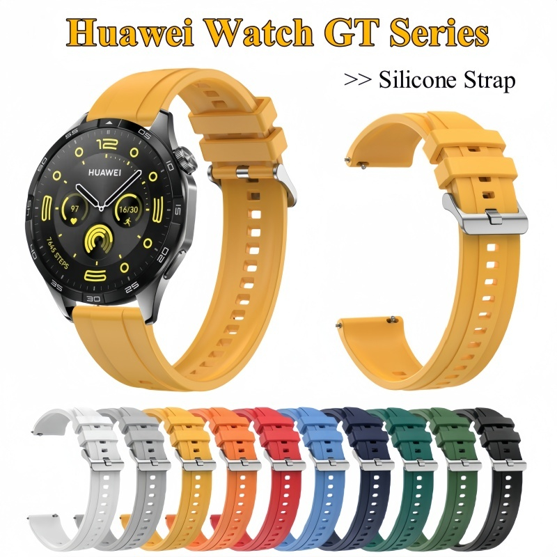 สายซิลิโคนสําหรับนาฬิกา Huawei GT 5 5 Pro 4 46 มม.41 มม.42 มม.สายรัดข้อมือกีฬาสร้อยข้อมือสําหรับ Huawei นาฬิกา GT5 Pro GT4 สาย