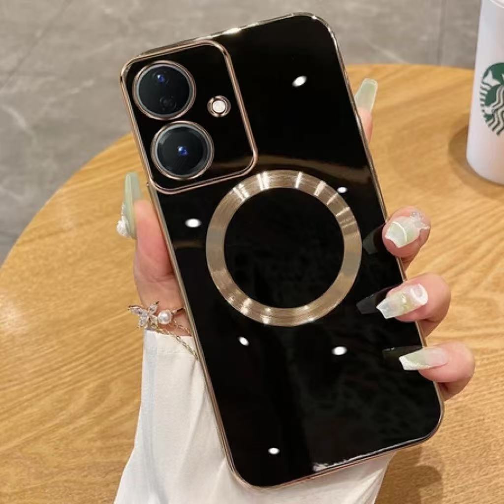 เคส OPPO Reno 5 Pro 5G Reno Z FIND X3 X3 Pro FIND X5 FIND X5 Pro A98 5G Electroplated Anti Fall แม่เหล็กดูดไร้สายชาร์จเหล็กกรณีโทรศัพท์