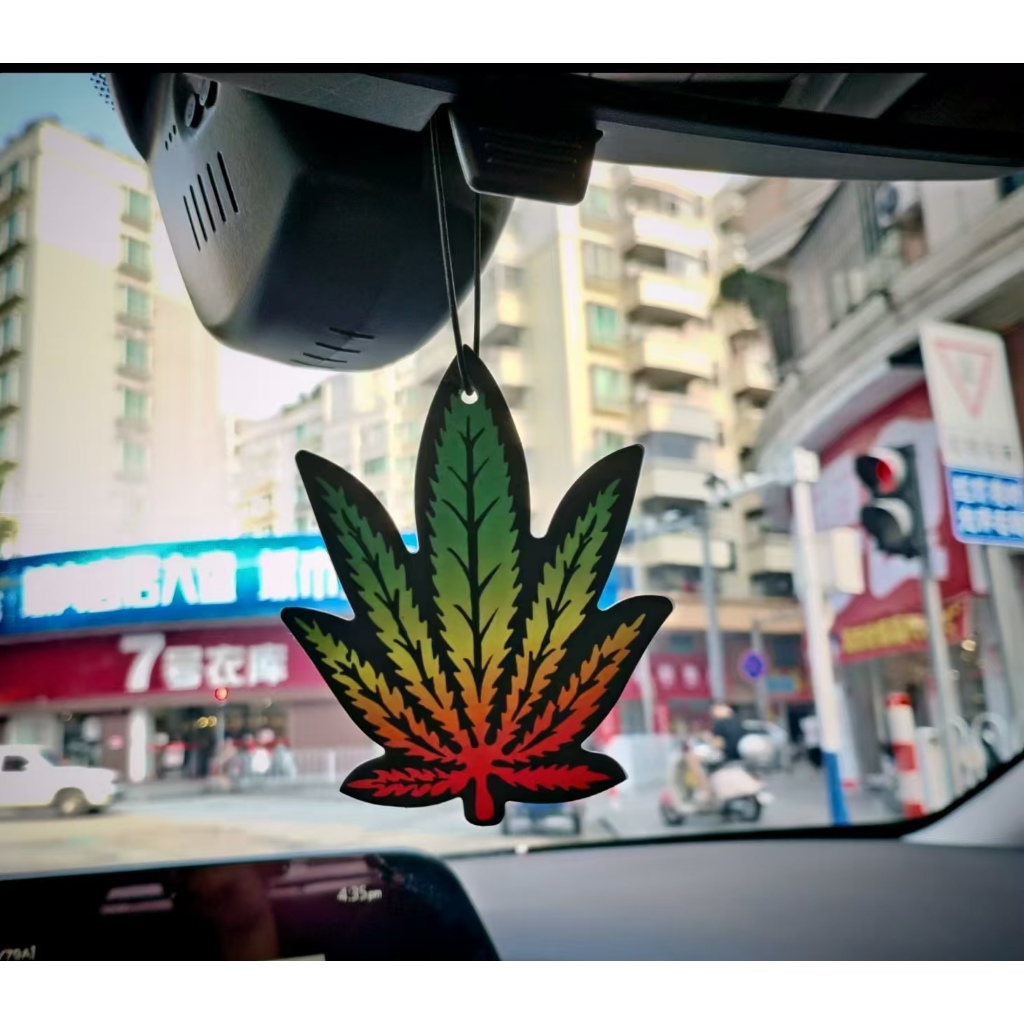 Jdm Colourful Leaf Racing Performance จี้รถกระจกมองหลัง Air Freshener กระดาษแข็งตกแต่งรถ
