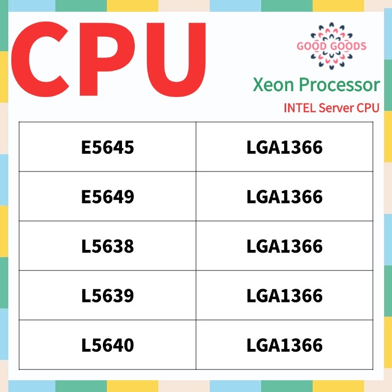 E5645 E5649 L5638 L5639 L5640 INTEL Xeon โปรเซสเซอร์เซิร์ฟเวอร์ CPU LGA1366