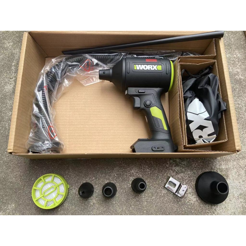 Worx 20V เครื่องเป่าผมลิเธียมไร้แปรงถ่านฝุ่น WU093.9 เก็บฝุ่น Blower อุตสาหกรรมขนาดเล็กมือถือลมสูง