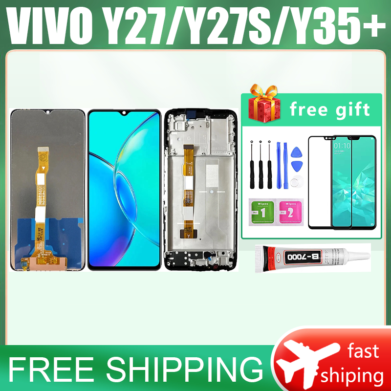 LCD ต้นฉบับสําหรับ y27-4g.y27-5g.y27s.y35+.vivo Y36 (India) LCD Digitizer Assembly พร้อมกรอบ
