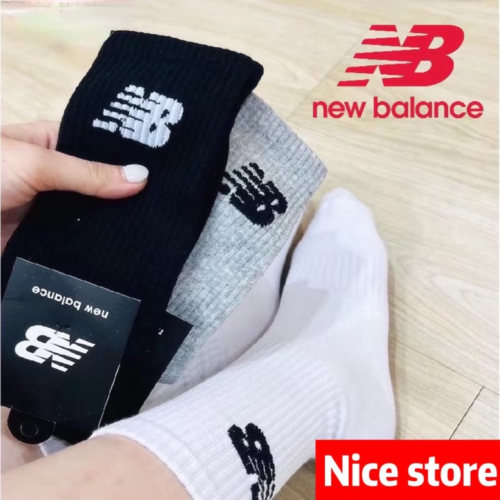 ถุงเท้ากีฬา New Balance ลายโลโก้NB LOGO ข้อยาว ถุงเท้าวิ่ง สินค้าพร้อมส่ง
