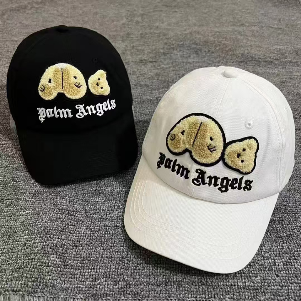 Palm angels ลายหมี บุคลิกภาพ ฮิปฮอป ผู้ชายและผู้หญิง หมวกเบสบอล