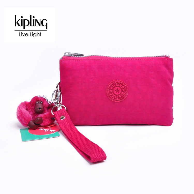 Kipling Multi-Compartment kip สุภาพสตรีแฟชั่น All-Match คลัทช์กระเป๋าใส่เหรียญอเนกประสงค์น้ําหนักเบากระเป๋าโทรศัพท์มือถือ