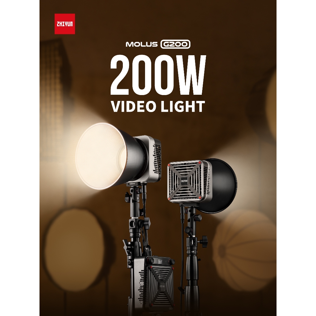 Zhiyun MOLUS G200 200W เติมแสงสําหรับสตูดิโอถ่ายภาพ, ไฟ Led วิดีโอ, การถ่ายภาพกลางแจ้ง