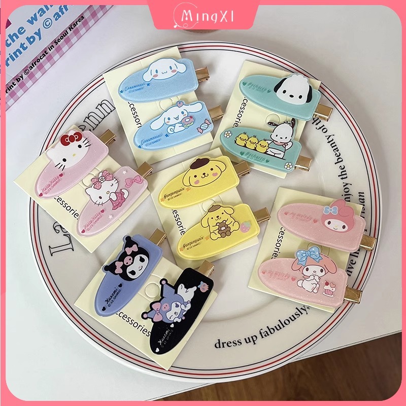 1 ชิ้นการ์ตูน Sanrio กิ๊บติดผมหญิงสไตล์เกาหลี Ins น่ารักสด Bangs คลิป Traceless BB คลิปเครื่องประดับผม