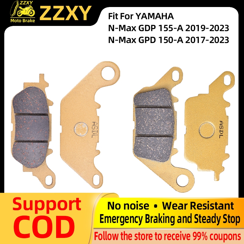 ผ้าเบรคหน้าและหลัง 1 ชุดสําหรับ YAMAHA Nmax V1 2019-2023 / Nmax V2 2017-2023