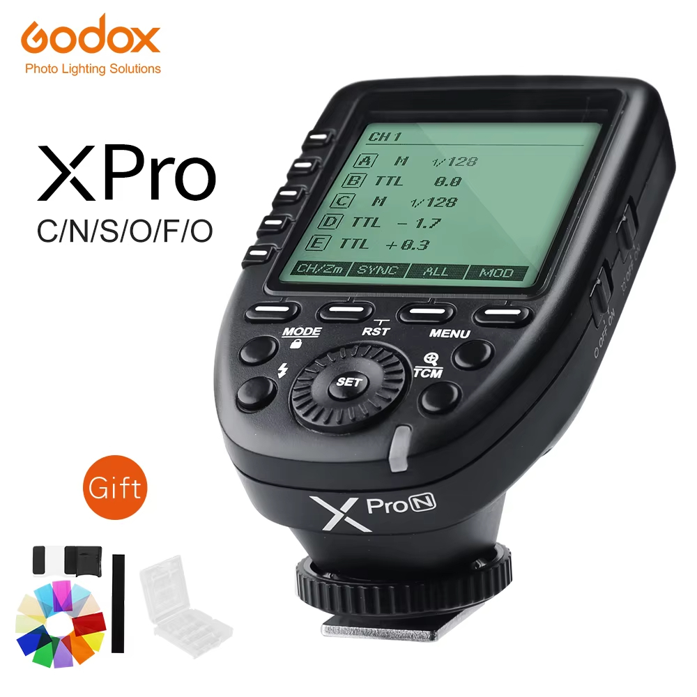Godox Xpro-C แฟลชทริกเกอร์ Xpro-N Xpro-S Xpro-F เครื่องส่งสัญญาณ 2.4G ไร้สาย X ระบบ TTL HSS หน้าจอ L