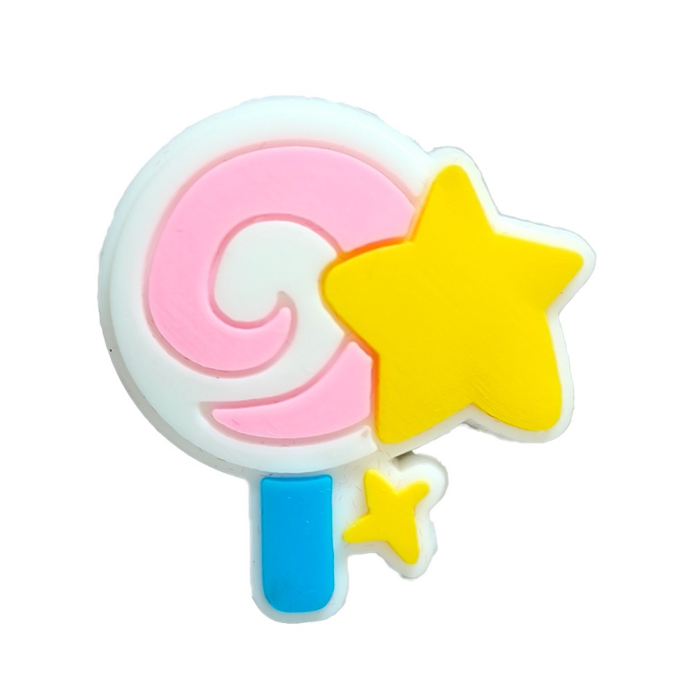 การ์ตูน Jibbitz 1pcs Candy Donut Crocs รองเท้า charms PVC อุปกรณ์เสริมสวนรองเท้าตกแต่ง DIY ที่ถอดออกได้รองเท้าหัวเข็มขัดเด็ก X-mas ของขวัญ