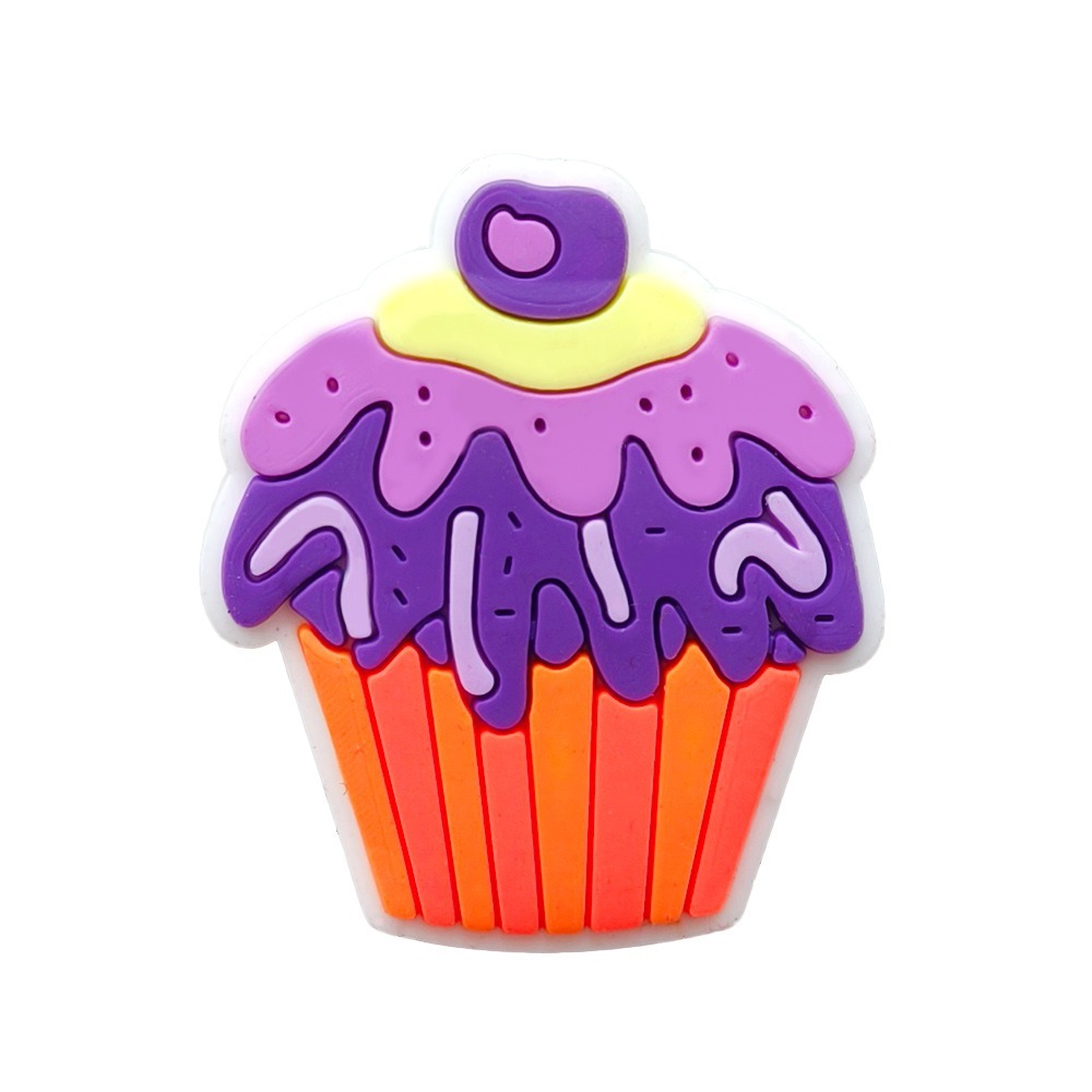 การ์ตูน Jibbitz 1pcs Candy Donut Crocs รองเท้า charms PVC อุปกรณ์เสริมสวนรองเท้าตกแต่ง DIY ที่ถอดออกได้รองเท้าหัวเข็มขัดเด็ก X-mas ของขวัญ