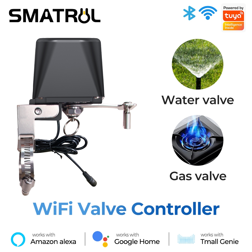 Smatrul Tuya WiFi วาล์วน้ํารีโมทคอนโทรลไฟฟ้าเปิด/ปิด Controller รองรับ Alexa Google Home  US Plug