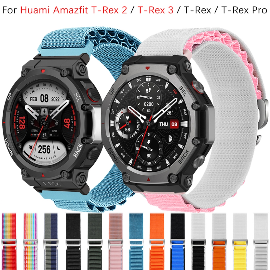 สายนาฬิกาไนลอนสําหรับ Huami Amazfit T-Rex 2 / T-Rex 3 / T-Rex Pro / T-Rex สายรัดข้อมือเปลี่ยน Huami 