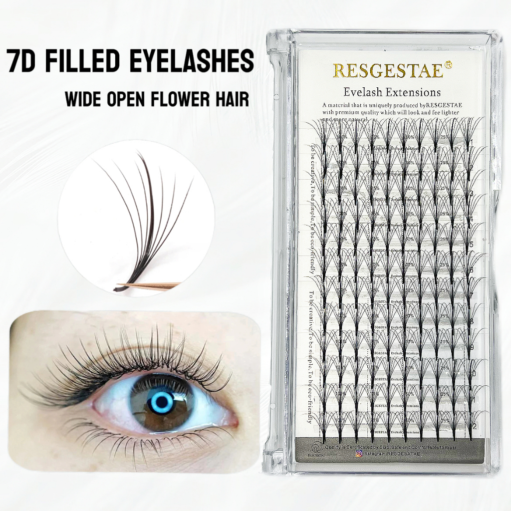 7D Fairy ขนตาปลอม 0.07mm ขนตาดอกขนาดใหญ่