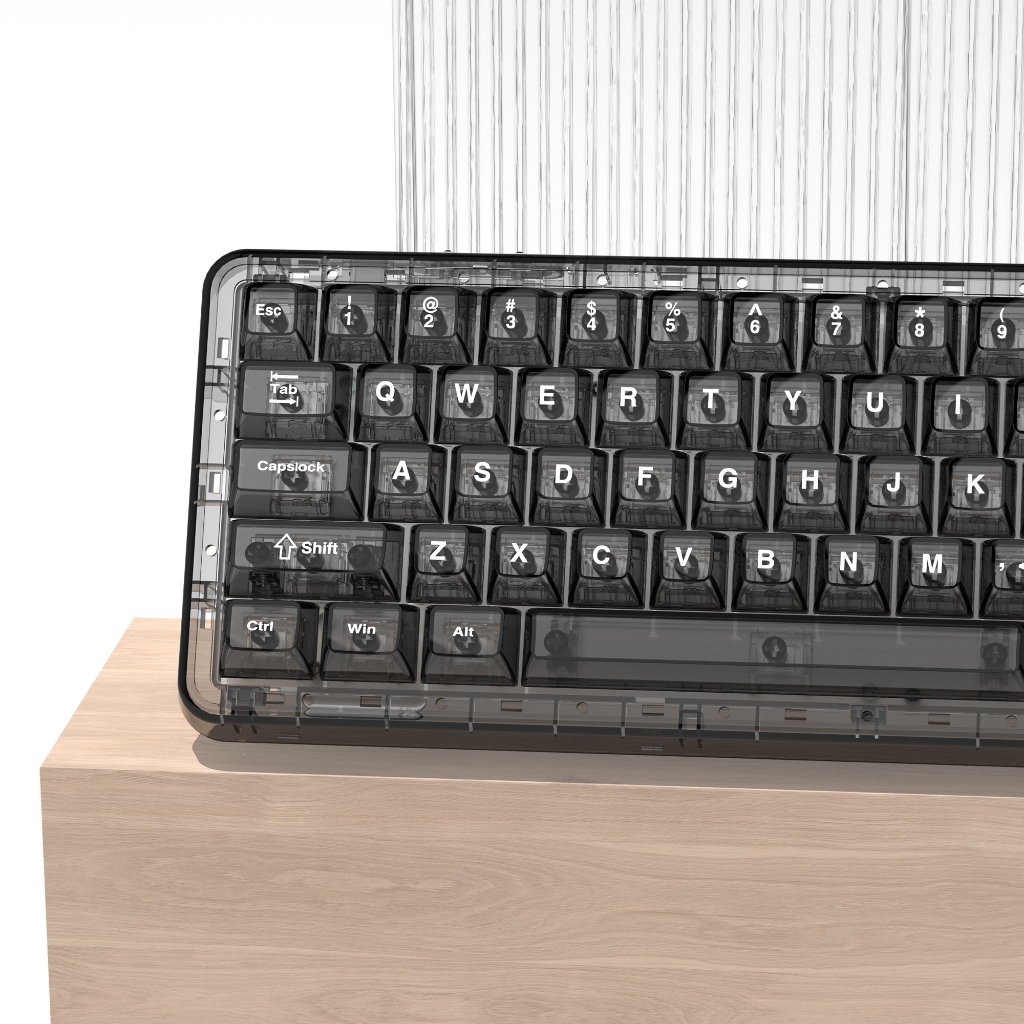 Womier โปร่งใส RGB Keycaps 114 คีย์ Shine ผ่านคริสตัล PBT Custom Key Caps ชุด