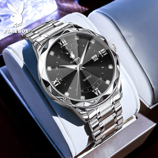 PLAYBOY นาฬิกา ผู้ชาย แฟชั่น watch 100% แท้ นาฬิกาข้อมือกันน…