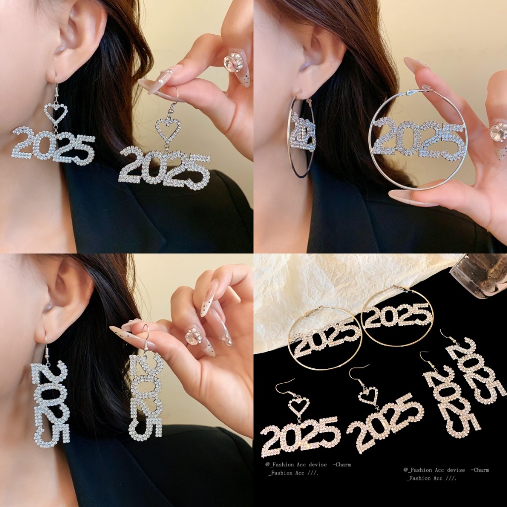 เพชร-หุ้มห่อรักกลวงดิจิตอลหูตะขอแสงหรูหราแฟชั่นอารมณ์ต่างหูความรู้สึกสูงปีใหม่ทุกการแข่งขันต่างหูอารมณ์