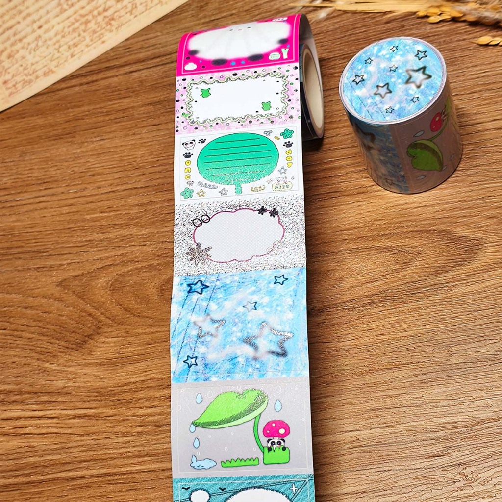 2m Writable สติกเกอร์ม้วนน่ารักคู่มือวัสดุ diy - รูปที่ 4