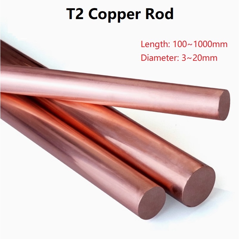T2 Copper Rod รอบ Rod Bar เส้นผ่านศูนย์กลาง 10/4/5/6/7/8/10/12/14/15/16/18/20 มม.ทองเหลือง Stick T2 บาร์ DIY Dropshipping