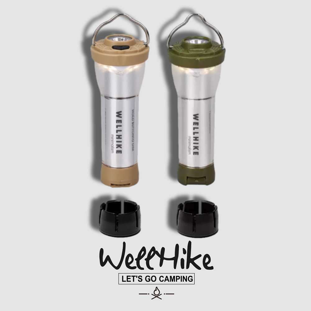 Wellhike ไฟแคมป์ปิ้ง LED กลางแจ้งพร้อมฐานแม่เหล็ก เข้ากันได้กับอุปกรณ์ GOAL ZERO ไฟฉุกเฉินแบบถือ, ไฟฉายแคมป์ปิ้งชาร์จ USB | เหมาะสำหรับการตั้งแคมป์, เดินป่า, การใช้งานในกรณีฉุกเฉิน | โหมดความสว่าง 3 โหมด, กันน้ำ IPX4, แบตเตอรี่ใช้งานยาวนาน