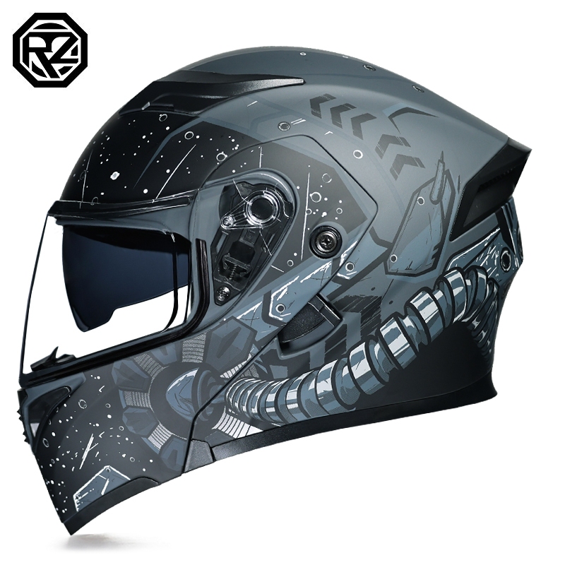2024 ORZ-169 ใหม่ผู้ชายหมวกกันน็อครถจักรยานยนต์แบบเต็มหน้า Sun Visor ผู้หญิงทั่วไป