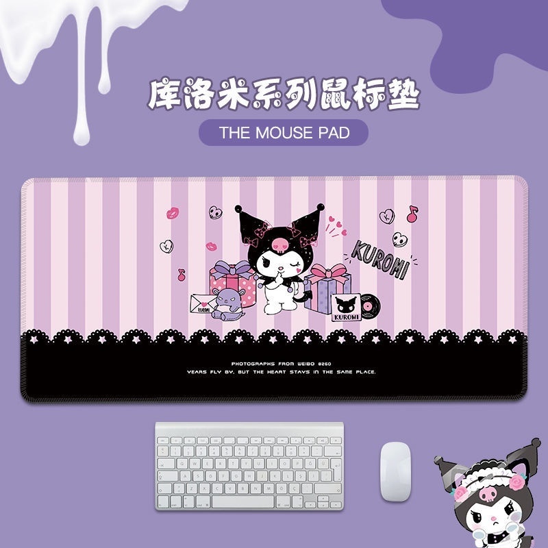 SANRIO แผ่นรองเมาส์ ลายอนิเมะ Kuromi ขนาด 900x400x3 มม. ขนาดใหญ่ สําหรับเล่นเกม คีย์บอร์ด สํานักงาน