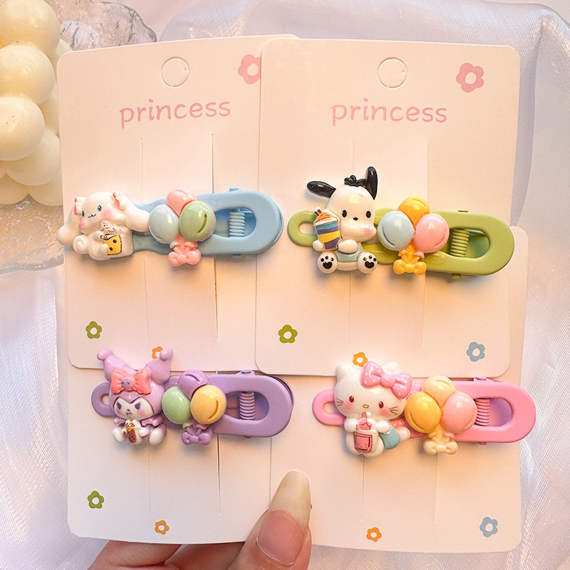 SANRIO บอลลูนสีเกาหลี ซานริโอ กิ๊บติดผมหญิง อิน ของขวัญวันเกิดนักเรียนน่ารัก