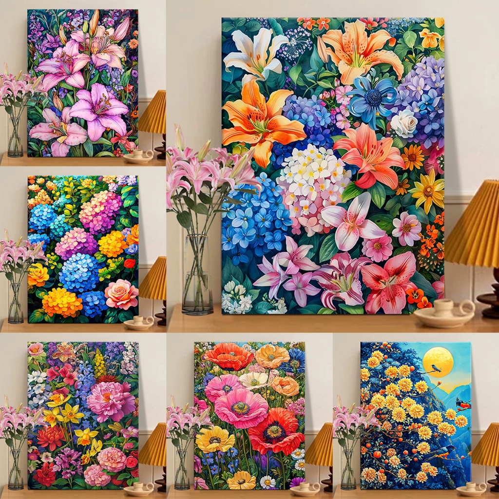Drofe ระบายสีตามตัวเลข ภาพระบายสี paint by number ภาพระบายสีตามตัวเลข สมุดระบายสี ของแต่งห้อง