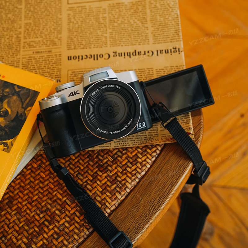Vetek9 กล้อง 84MP กล้องดิจิตอล 6K กล้อง 3.0 หน้าจอสัมผัสแบบพลิก 18X ซูมดิจิตอล