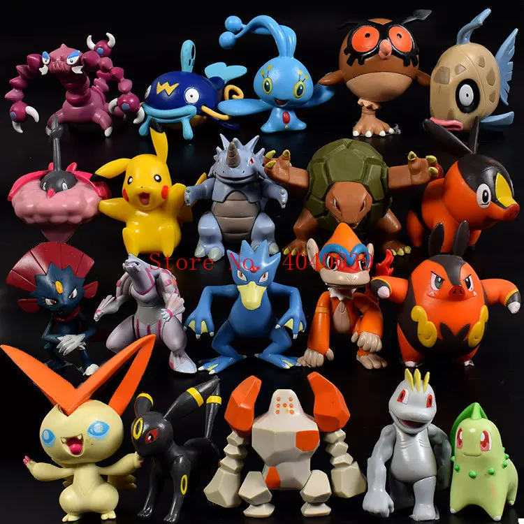 ตุ๊กตา 24 ชิ้น Pet Pokemon ของสะสมสุดน่ารัก ปิกาจู และตัวละครจาก Pocket Monsters ของเล่นแฟนตาซี มีตัวละครดังเช่น ชาร์ซาร์, บูลบาซอร์