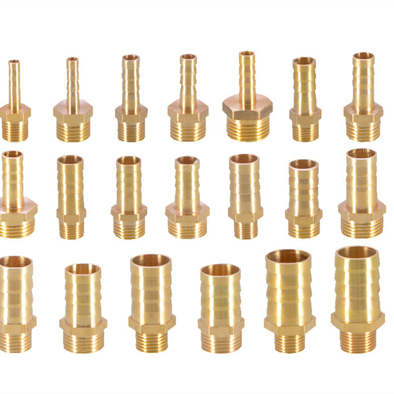 SYH22Hose Barb x 1/8" 1/4 "3/8" 1/2" 3/4" 1" ชาย BSP ท่อทองเหลือง Fitting Connector8 มม.10 มม.12 มม.14 มม.16 มม.19 มม.20 มม.25 มม.