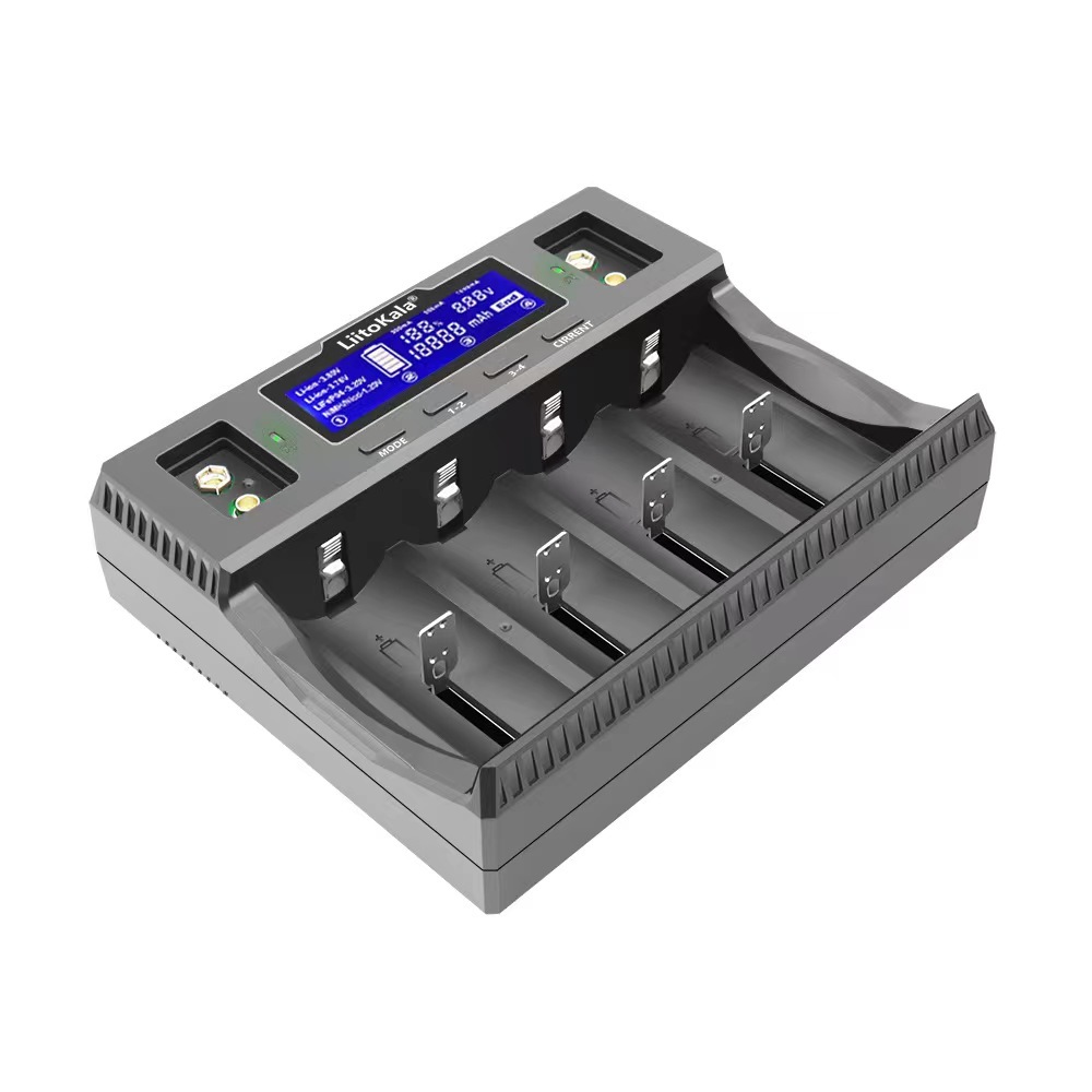 Liitokala Lii-D4XL แบตเตอรี่ชาร์จ,3.7V 18650 18350 18500 21700 26650 1.2V AAA 9V จอแสดงผล LCD แบตเตอรี่ Charger ราคา ถูกที่สุด ดีลบีเคเค แกลเลอรีภาพที่ 4