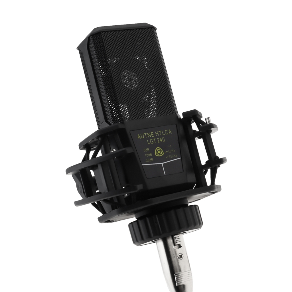 Lgt240 Professional คอนเดนเซอร์ไมโครโฟนไมโครโฟนไดอะแฟรมขนาดใหญ่สแควร์คอมพิวเตอร์โทรศัพท์มือถือ K เพลง Live Streaming ไมโครโฟน