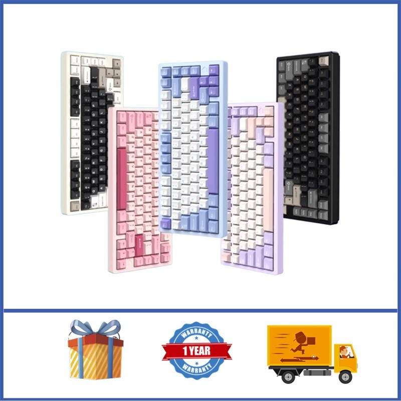 Wobkey Raniy75 คีย์บอร์ดไร้สายอลูมิเนียม 75% GAKSET ที่กําหนดเอง RGB Hot Swappable QMK/VIA