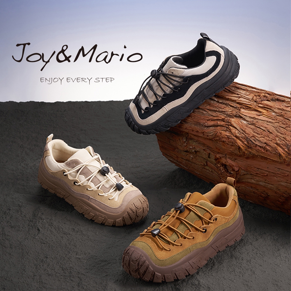 Joy&mario รองเท้ากีฬาลําลองผู้หญิงรองเท้าผ้าใบทนทานสบายรองเท้าเดินป่าพื้นหนา