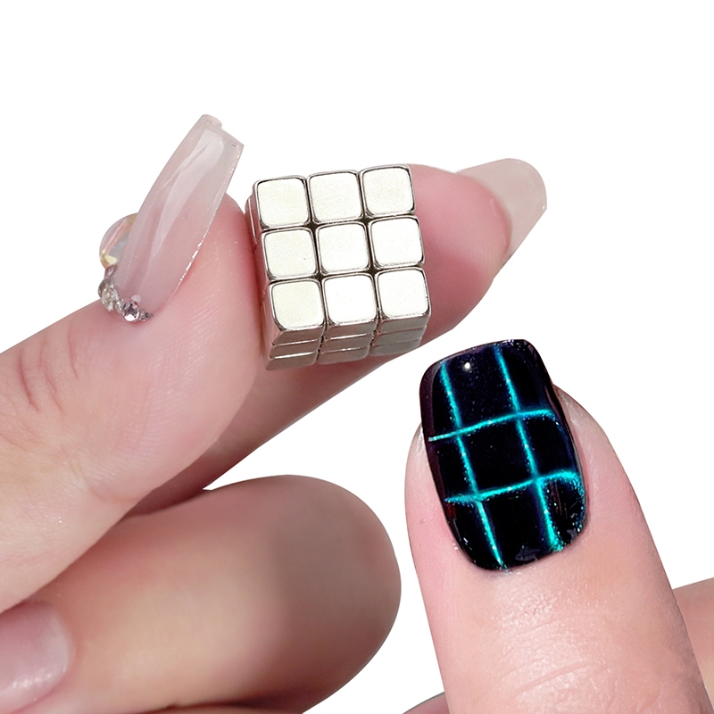 Super Strong Magnet 27 ชิ้น Cube แมวแม่เหล็กสําหรับเล็บเจล Polish Square รอบ Multi-Function แม่เหล็กเล็บเล็บออกแบบเครื่องมือ