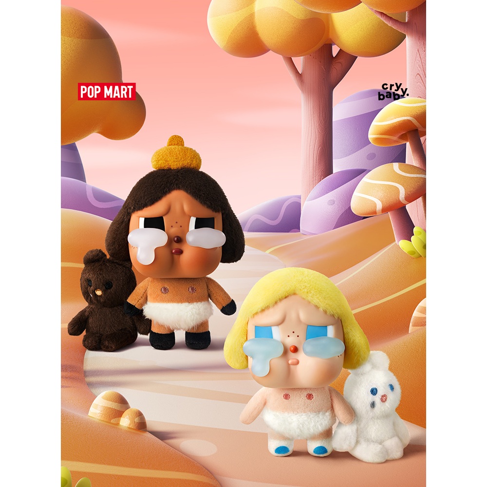 Popmart POPMART CRYBABY Tears Factory Series Vinyl Face Plush Mystery Box จี้อินเทรนด์ สินค้า