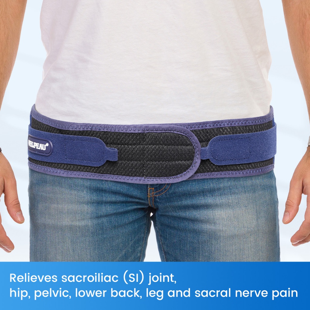 VELPEAU Sacroiliac Si Joint Hip Belt สําหรับผู้ชายและผู้หญิง Anti-Slip Lower Back Support สําหรับอาการปวดตะโพก, Pelvis, บรรเทาอาการปวดเอว ราคา ถูกที่สุด ดีลบีเคเค แกลเลอรีภาพที่ 9