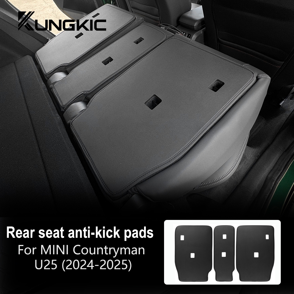 สําหรับ MINI Countryman U25 2024 2025 หนังที่นั่งด้านหลัง Back Protector Pad กลับพนักพิงป้องกันเบาะรองนั่งอุปกรณ์ตกแต่งภายในรถยนต์