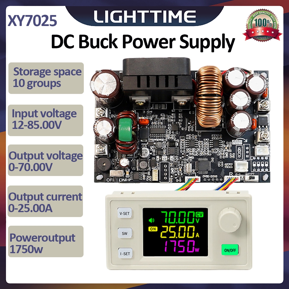 Xy7025 70V/25A/1750W Buck Converter CC CV CNC แหล่งจ่ายไฟเสถียรปรับแรงดันไฟฟ้าควบคุมและโมดูลขั้นตอนลงปัจจุบัน