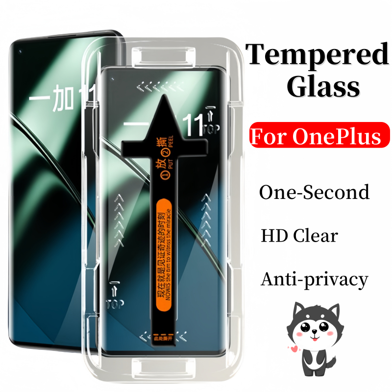 Hd Anti-ความเป็นส่วนตัวกระจกนิรภัยสําหรับOneplus 13 12 11 8 OnePlus Ace 3 2 Proโค้งเต็มรูปแบบคลิกเดียวติดตั้งป้องกันหน้าจอ